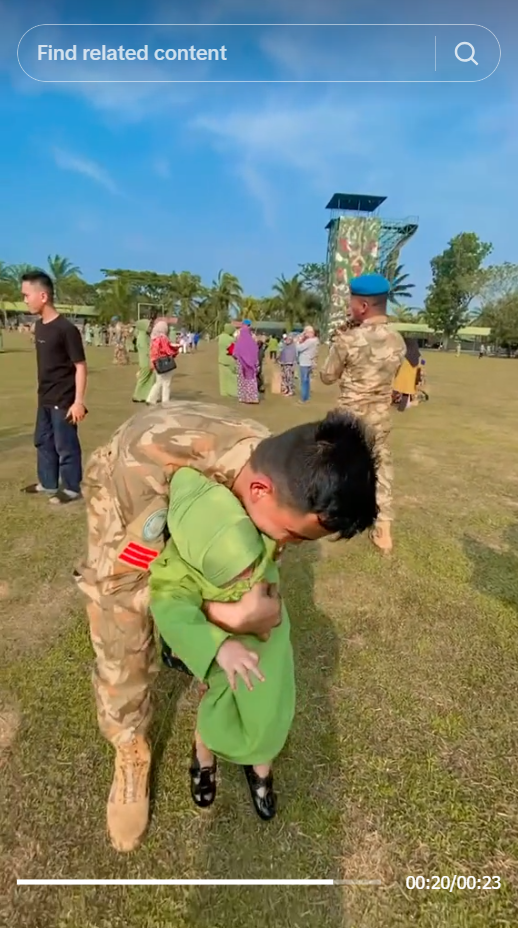 Lama Ditinggal Dinas Sang Ayah, Putri TNI ini Menangis Histeris Sampai Tak Mau Digendong