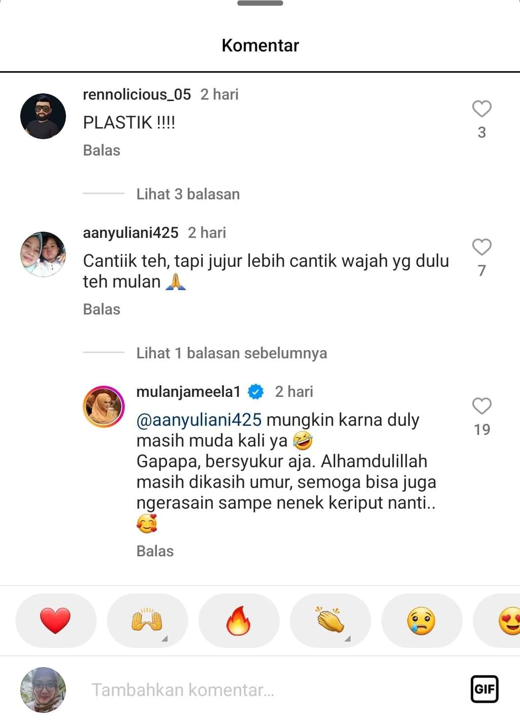 Balasan Mulan Jameela