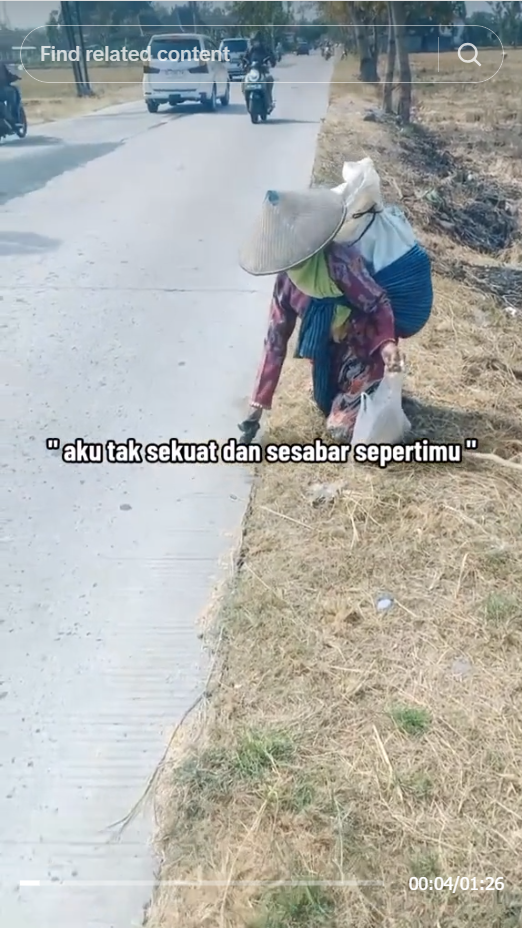 Video Menyayat Hati, Nenek Mungut Gabah di Pinggir Jalan: Sayang Karena Mubazir