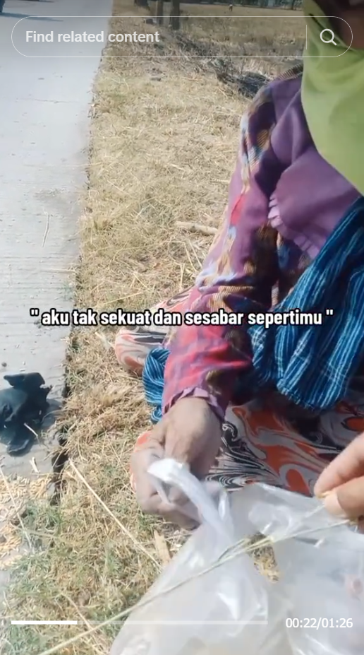 Video Menyayat Hati, Nenek Mungut Gabah di Pinggir Jalan: Sayang Karena Mubazir