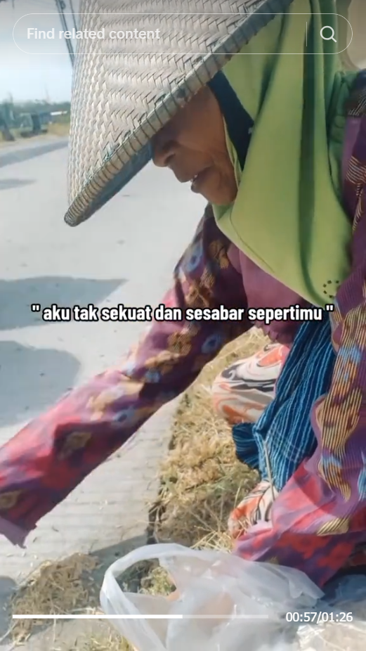 Video Menyayat Hati, Nenek Mungut Gabah di Pinggir Jalan: Sayang Karena Mubazir