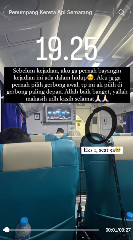 Cerita Penumpang Gerbong 1 KA Brantas yang Menabrak Truk Mogok di Lintasan Semarang