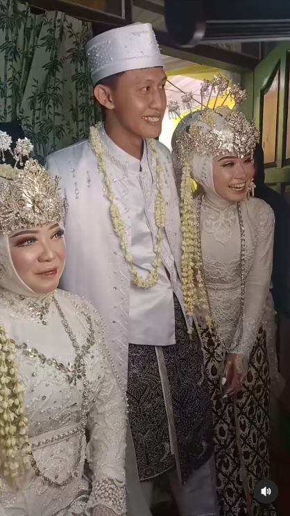 Pria Poligami di Waktu Bersamaan, Dua Pengantin Wanita Akrab Seperti Bestie