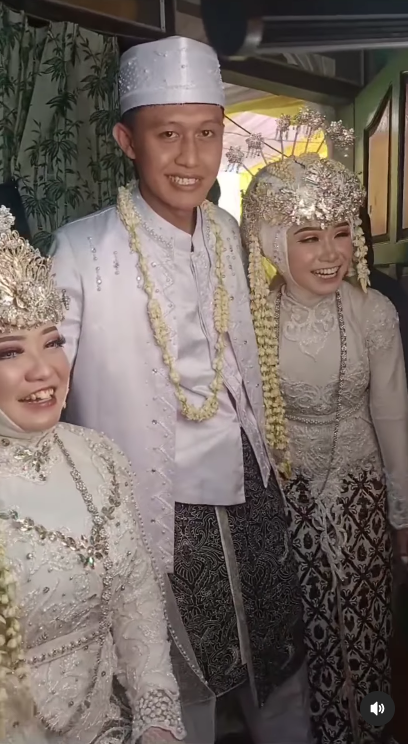 Pria Poligami di Waktu Bersamaan, Dua Pengantin Wanita Akrab Seperti Bestie