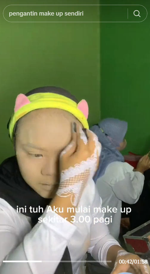 Pengantin Wanita di Bogor Make Up Sendiri, Tampak Flawless Tak Kalah dengan Hasil MUA