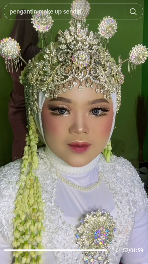 Pengantin Wanita di Bogor Make Up Sendiri, Tampak Flawless Tak Kalah dengan Hasil MUA