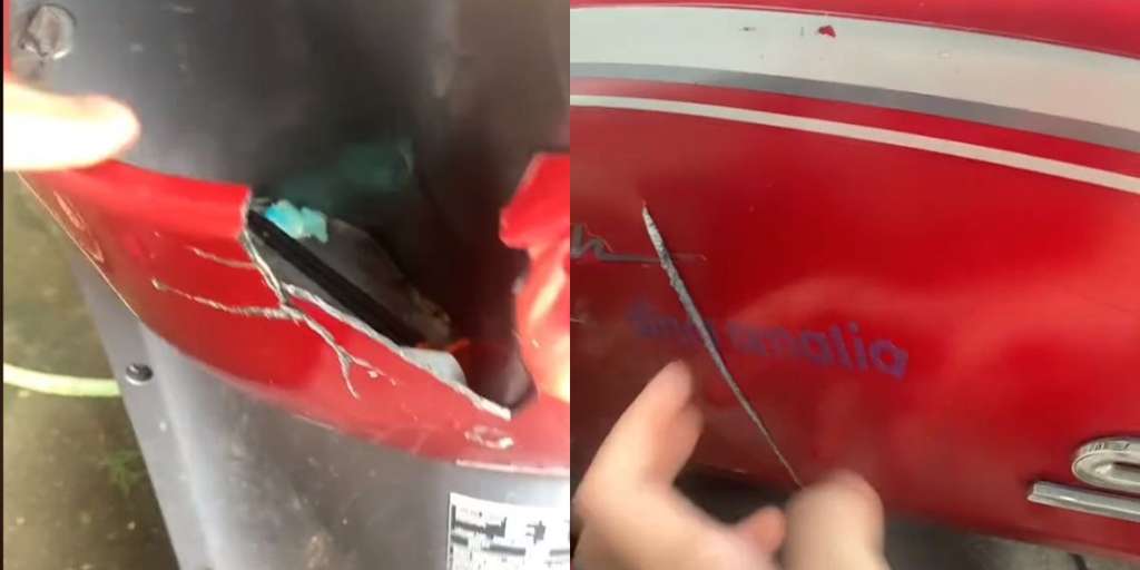 Wanita Pamer Kondisi Motor Maticnya Seperti Habis Perang: &ldquo; Dahlah yang Penting Bisa Jalan&rdquo;
