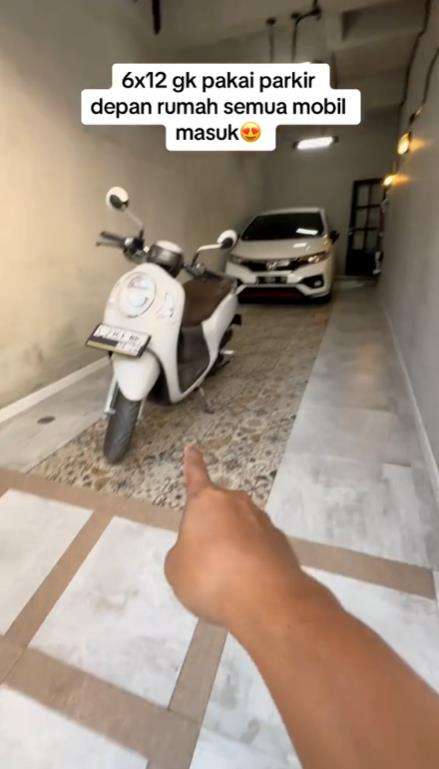 Desain rumah anti-ribut masalah parkir mobil dengan tetangga.