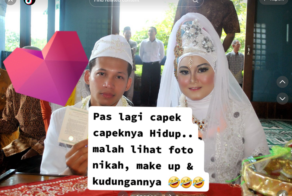 Bongkar Foto Nikahan Jadul, Model Hijab Warna Tabrakan Menjulang Tinggi Dipenuhi Aksesoris Keren Pada Masanya