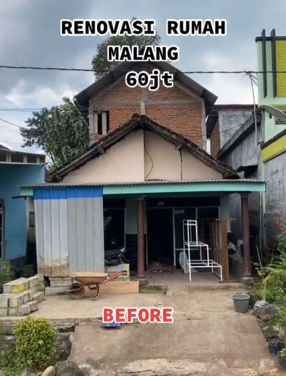 Renovasi rumah di kampung cuma Rp60 juta.