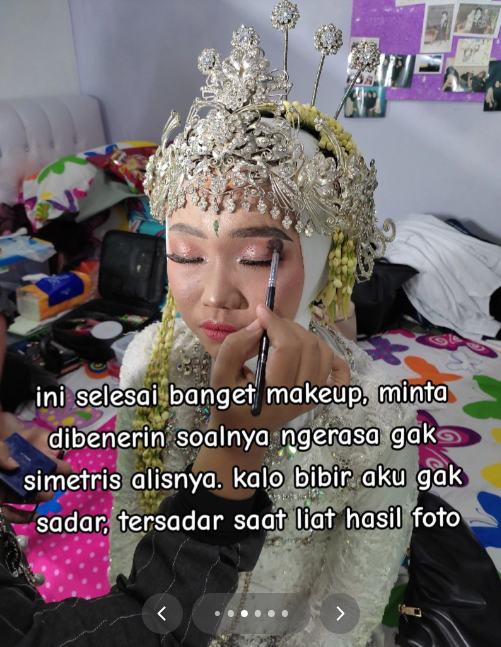 Curahan Hati Pengantin Wanita, MUA Batal Hadir Digantikan Asistennya, Kecewa Hasil Makeup Alis Kecil Sebelah