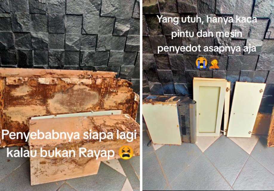 Dapur tiba-tiba ambrol.