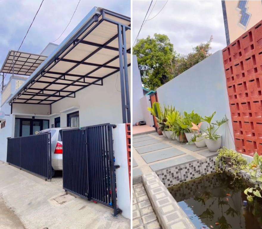 Renovasi rumah bobrok hampir roboh jadi mewah dengan dua lantai.