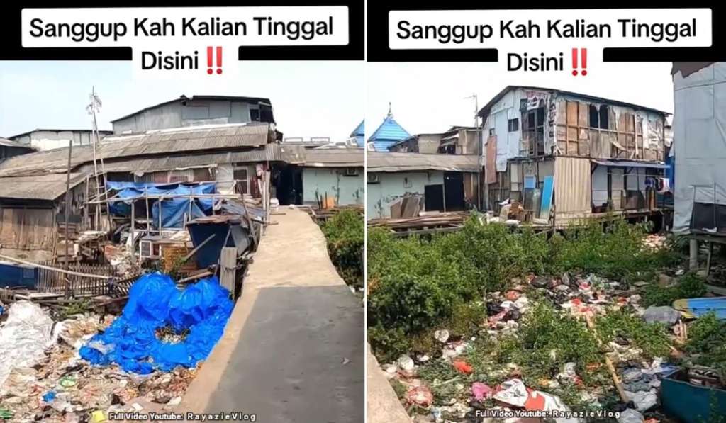 Di balik indahnya Pantai Indah Kapuk ada kampung yang warganya hidup bersama sampah.