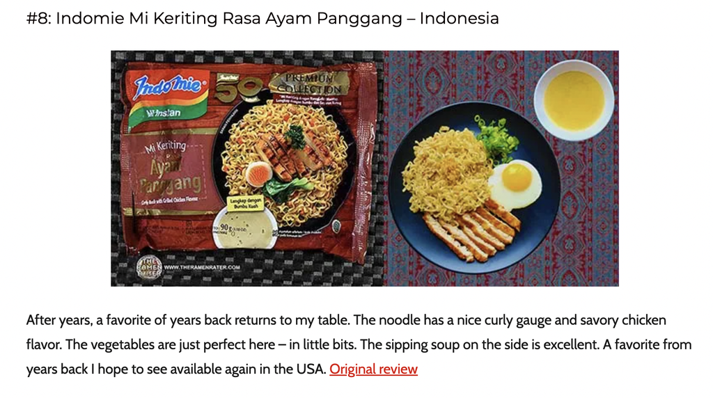 Indomie jadi Mie Instan Favorit Dunia