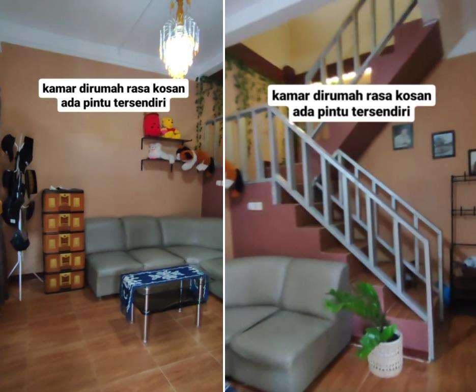 Kamar di rumah rasa kamar kos.