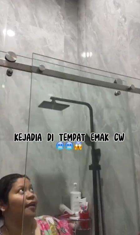 Detik-detik mengerikan pintu kaca kamar mandi pecah sendiri.