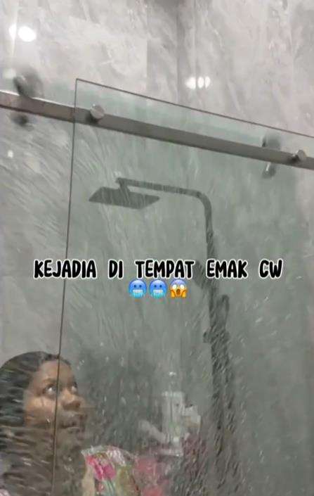 Detik-detik mengerikan pintu kaca kamar mandi pecah sendiri.