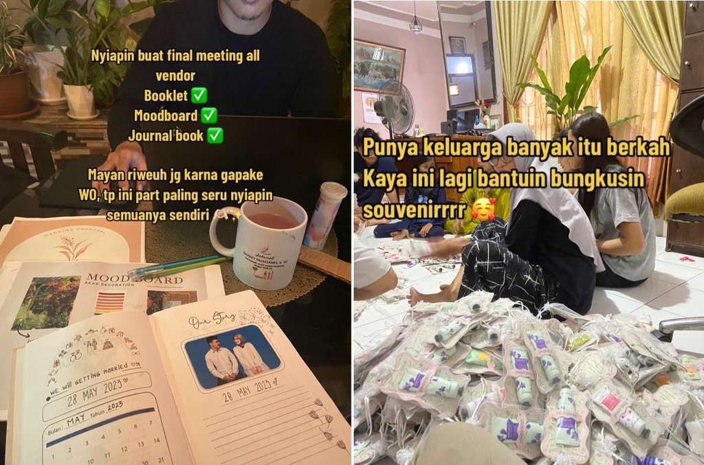 Pengantin wanita malah senang dijodohkan orangtua.