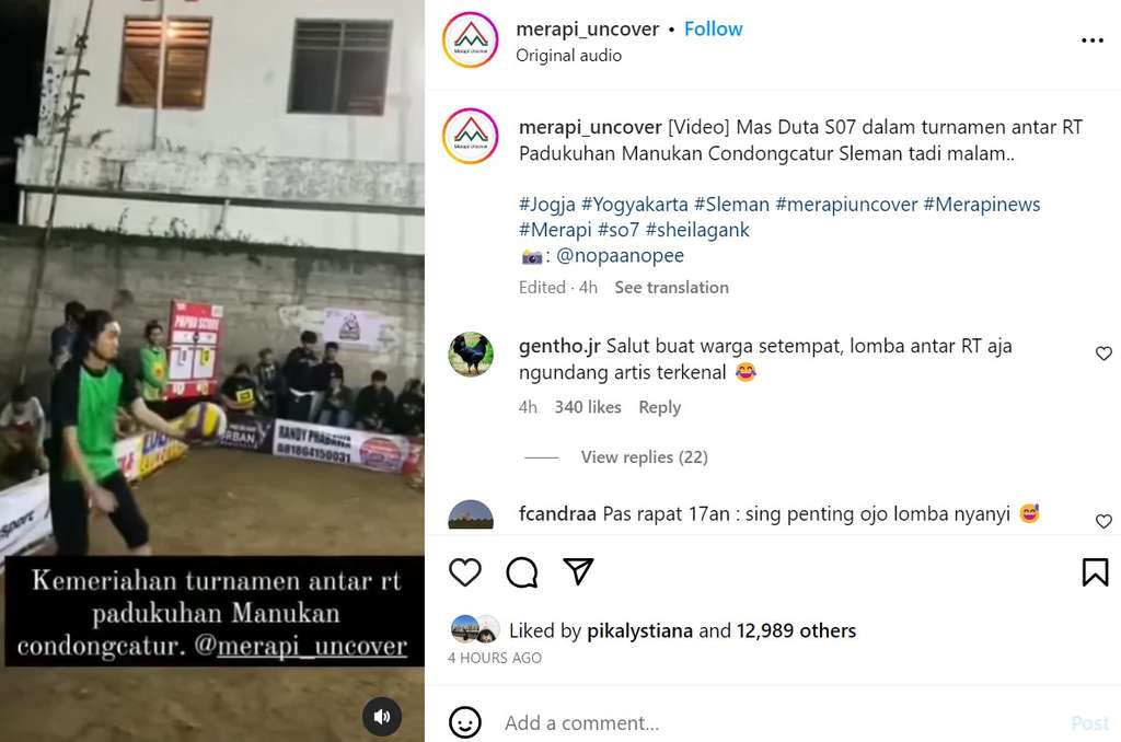 Duta Sheila On 7 lomba voli bareng warga