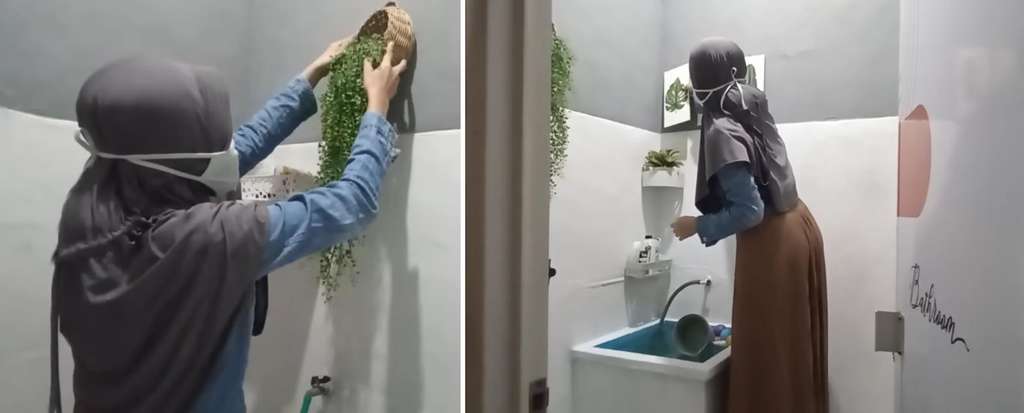 Makeover kamar mandi jorok jadi estetik dan cantik maksimal.