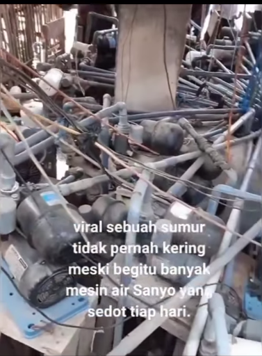 Viral Sumur Disebut Tak Pernah Kering Meski Disedot Banyak Mesin Air, Penampakan Pipa Bikin Pusing