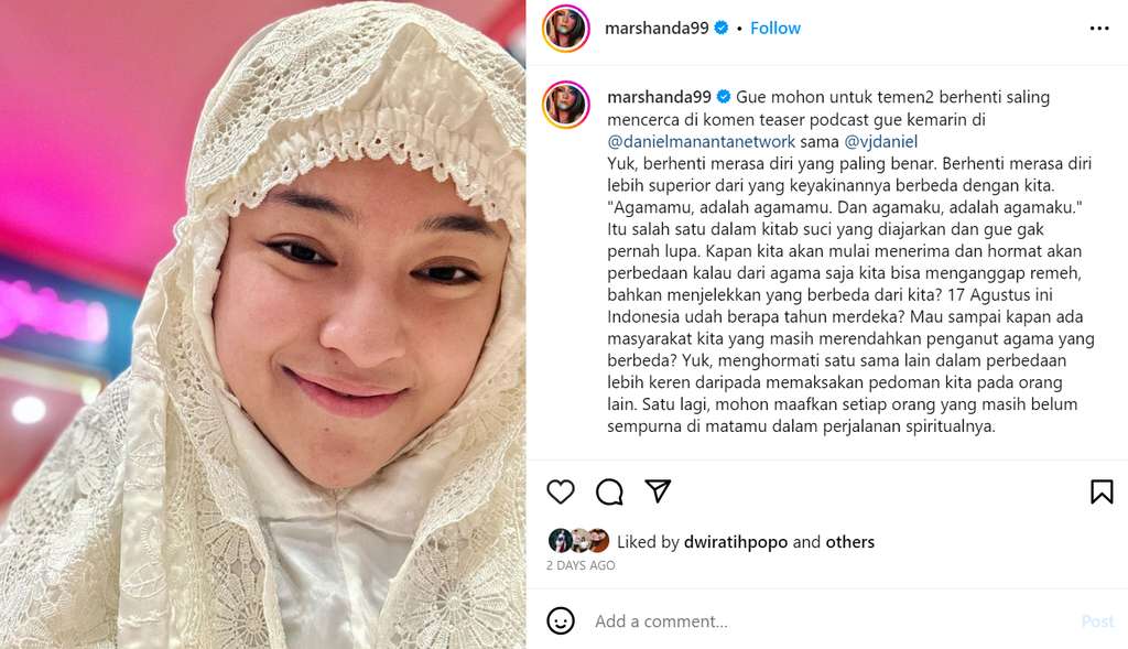 Unggahan Marshanda