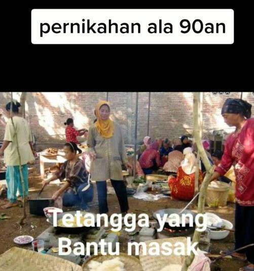Potret pernikahan jadul tahun 90an yang unik dan penuh nostalgia.