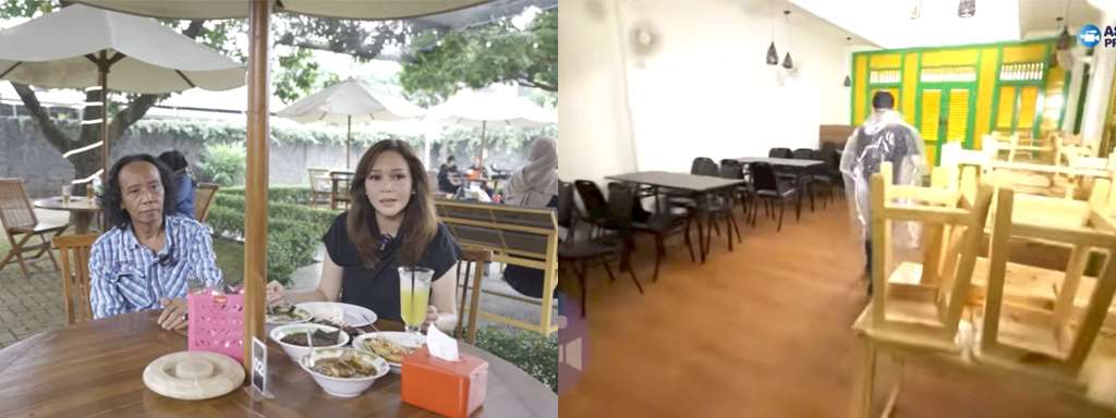 Potret warung  bang Mandra dan ayah Ojak