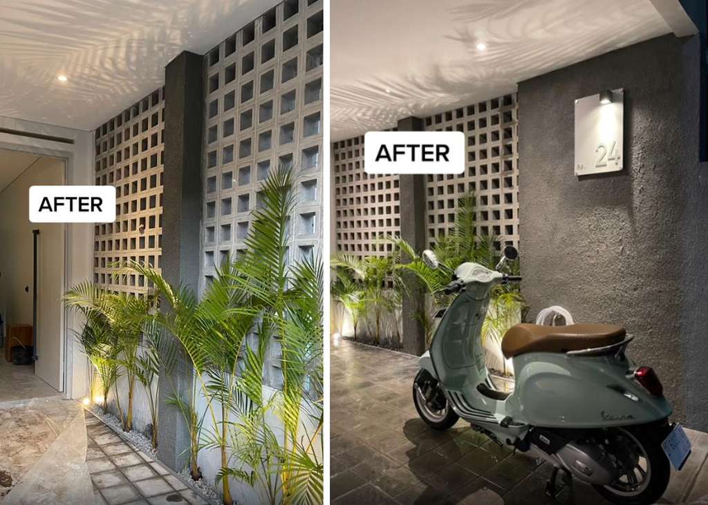 Renovasi total rumah jadul dua lantai.