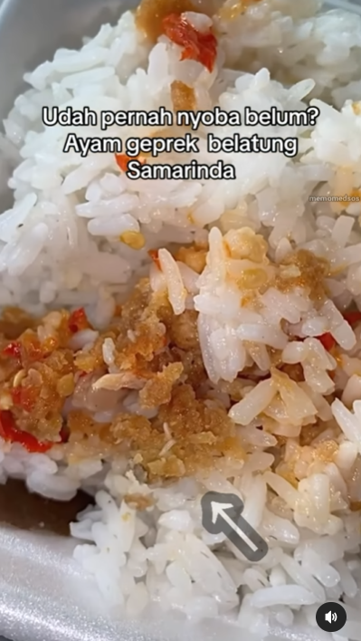 ayam geprek belatung