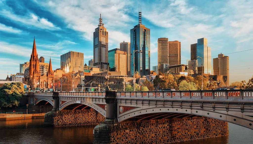 Salah satu sudut kota Melbourne Salah satu sudut kota Melbourne