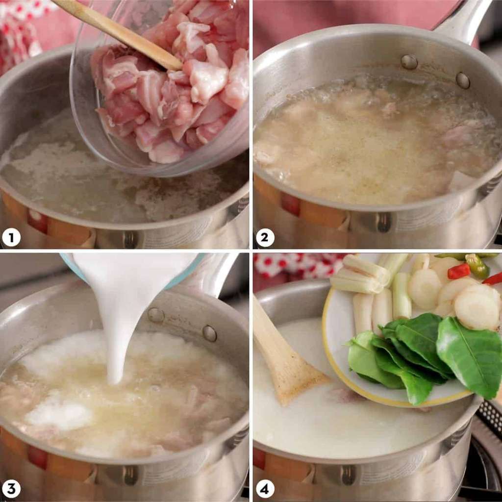 Cara membuat Tom Kha Gai tahap pertama