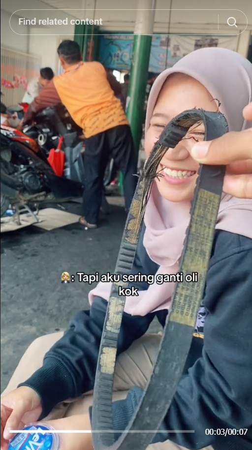 Begini Jadinya Kalau Cewek Pake Motor: yang Penting Bisa Jalan Hingga Penampakan V-Belt Menyedihkan