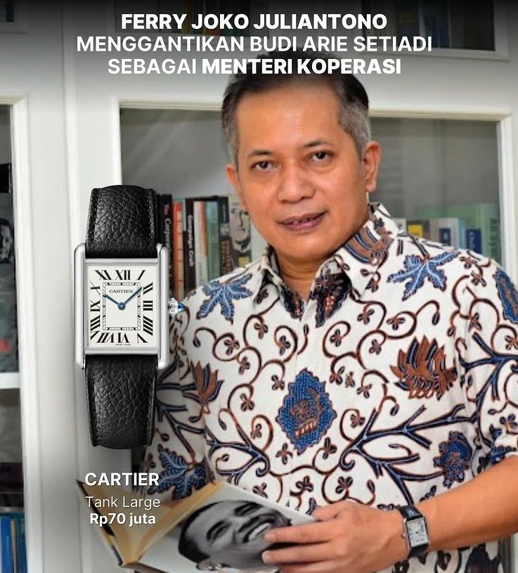 Jam tangan 3 menteri baru kabinet merah putih