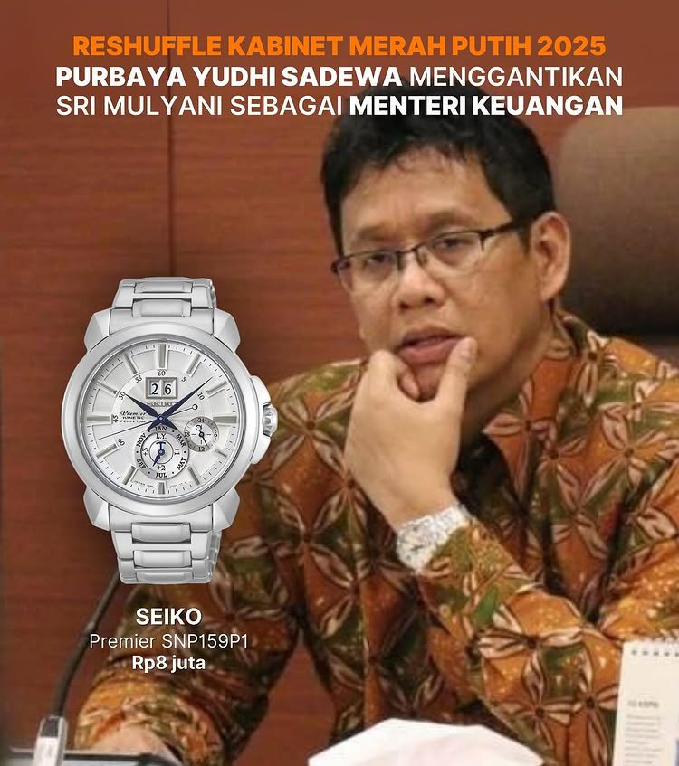 Jam tangan 3 menteri baru kabinet merah putih