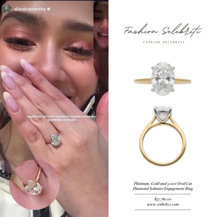 Cincin lamaran Syifa Hadju dari El Rumi