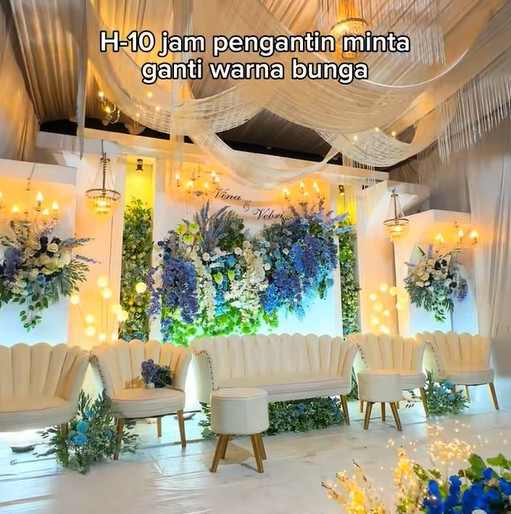 Dekorasi pengantin yang kabur dengan mantan kekasih
