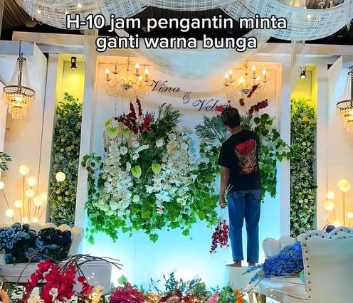 Dekorasi pengantin yang kabur dengan mantan kekasih