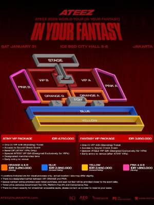 Harga Tiket dan Seat Plan Konser Ateez di Jakarta Januari 2026 Harga Tiket dan Seat Plan Konser Ateez di Jakarta Januari 2026