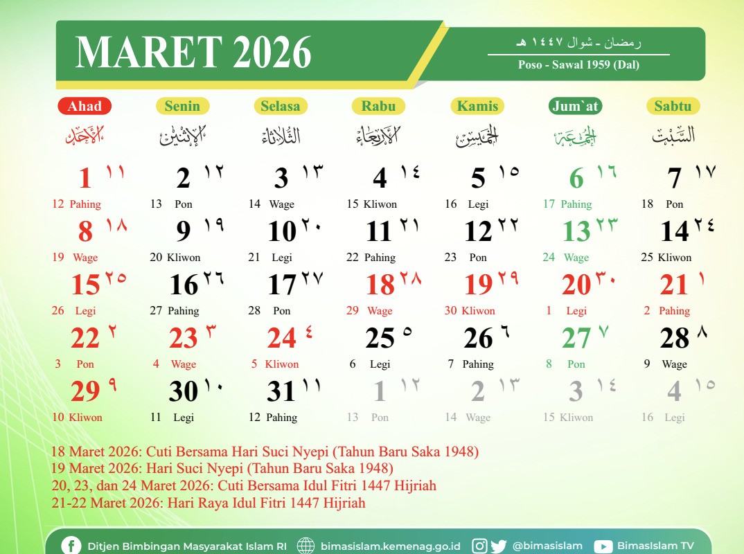 Kalender Hijriah Ramadan 2026