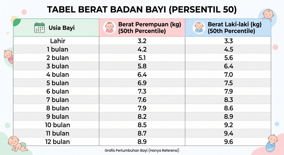 Tabel Berat Badan Bayi Tabel Berat Badan Bayi