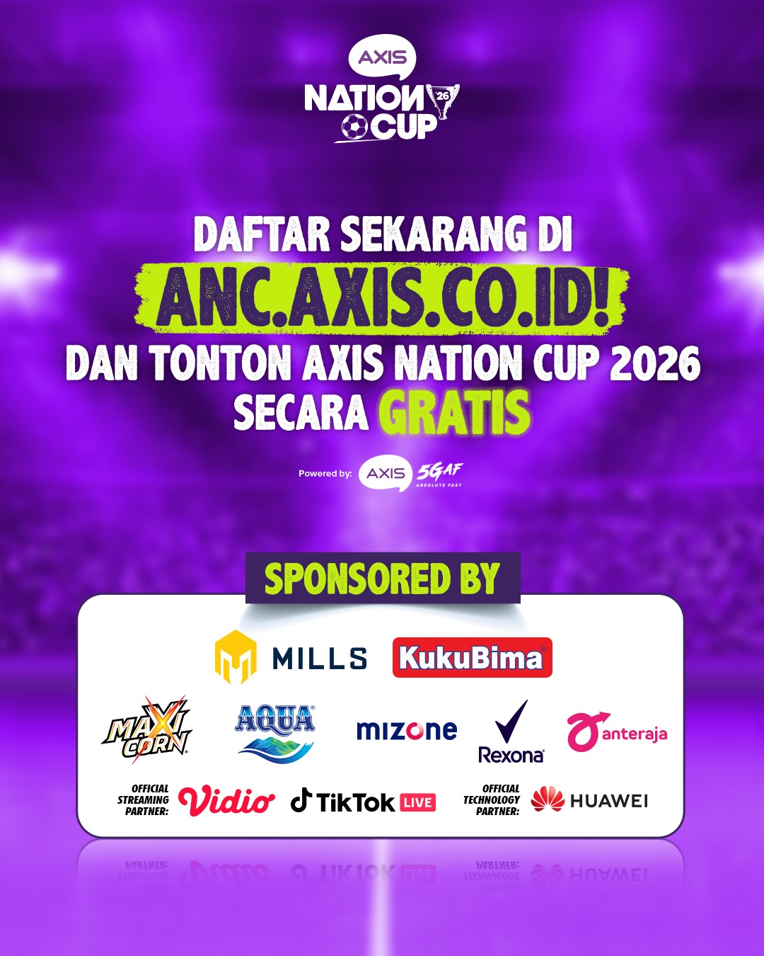 Cara Daftar dan Nonton AXIS Nation Cup 2026 