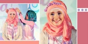 Gaya Jilbab Cantik dengan Bando Bunga