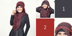 Kreasi Jilbab Pashmina dengan Headband