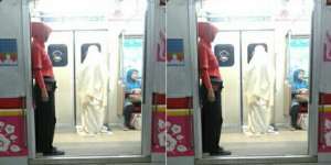 Heboh Wanita Salat Subuh di Gerbong Kereta Depok