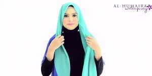 Tutorial Hijab Cantik Dua Warna Cerah