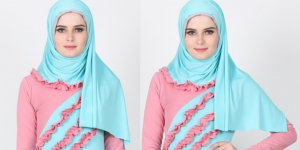 Mahira: Maxi Dress Nuansa Pink Blue