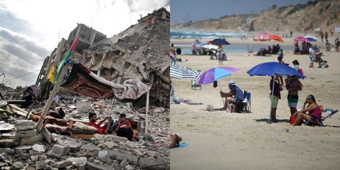 Gencatan Senjata: Israel Pesta Pantai, Warga Gaza Tetap Merana