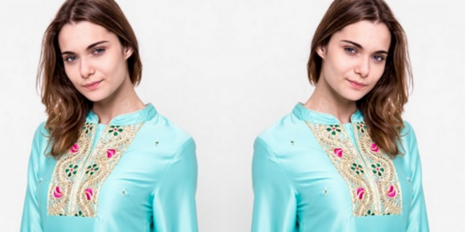 Mint: Gamis Ombre Bernuansa India